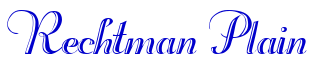 Rechtman Plain шрифт